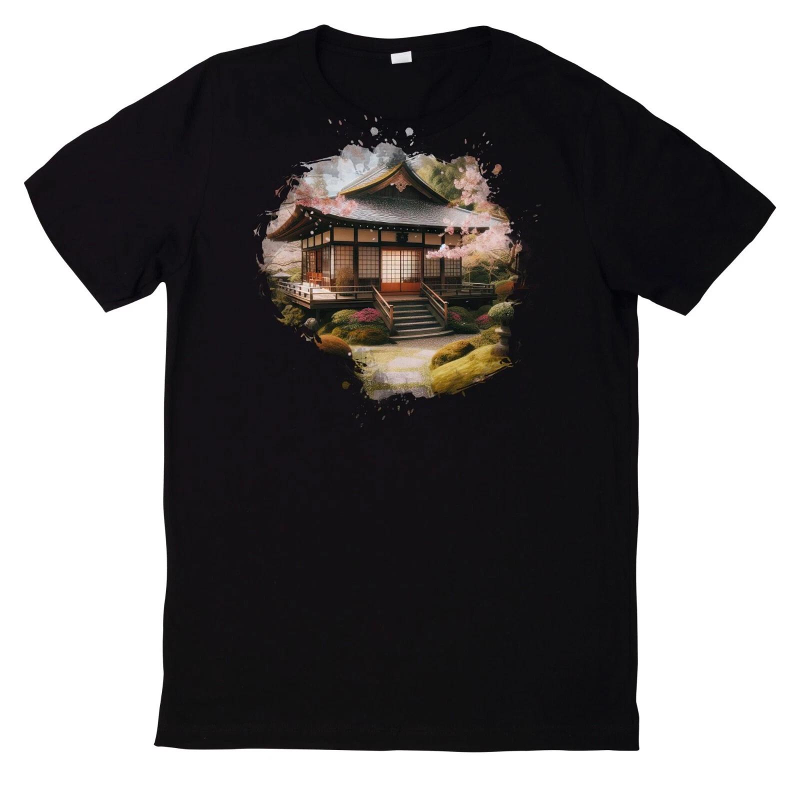 T-Shirt Aquarell ruhige Kirschblüten Welt Motiv M