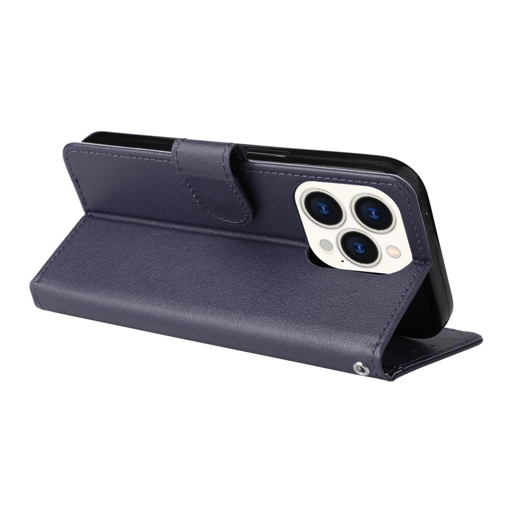 For iPhone 15 Pro PU Leather Wallet Cell Phone Stand Case Card Holder Shockproof Phone Cover