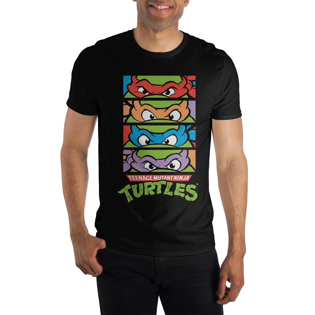 New Style Tshirt In 2026 Featuring The Eyes and Mask of The Ninja Turtles Is A Black Outdoor Casual Hiphop Streetwear