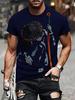 Men's Anime Samurai T-Shirt - Breathable Crew Neck, Short Sleeves, Japanese Sword Print