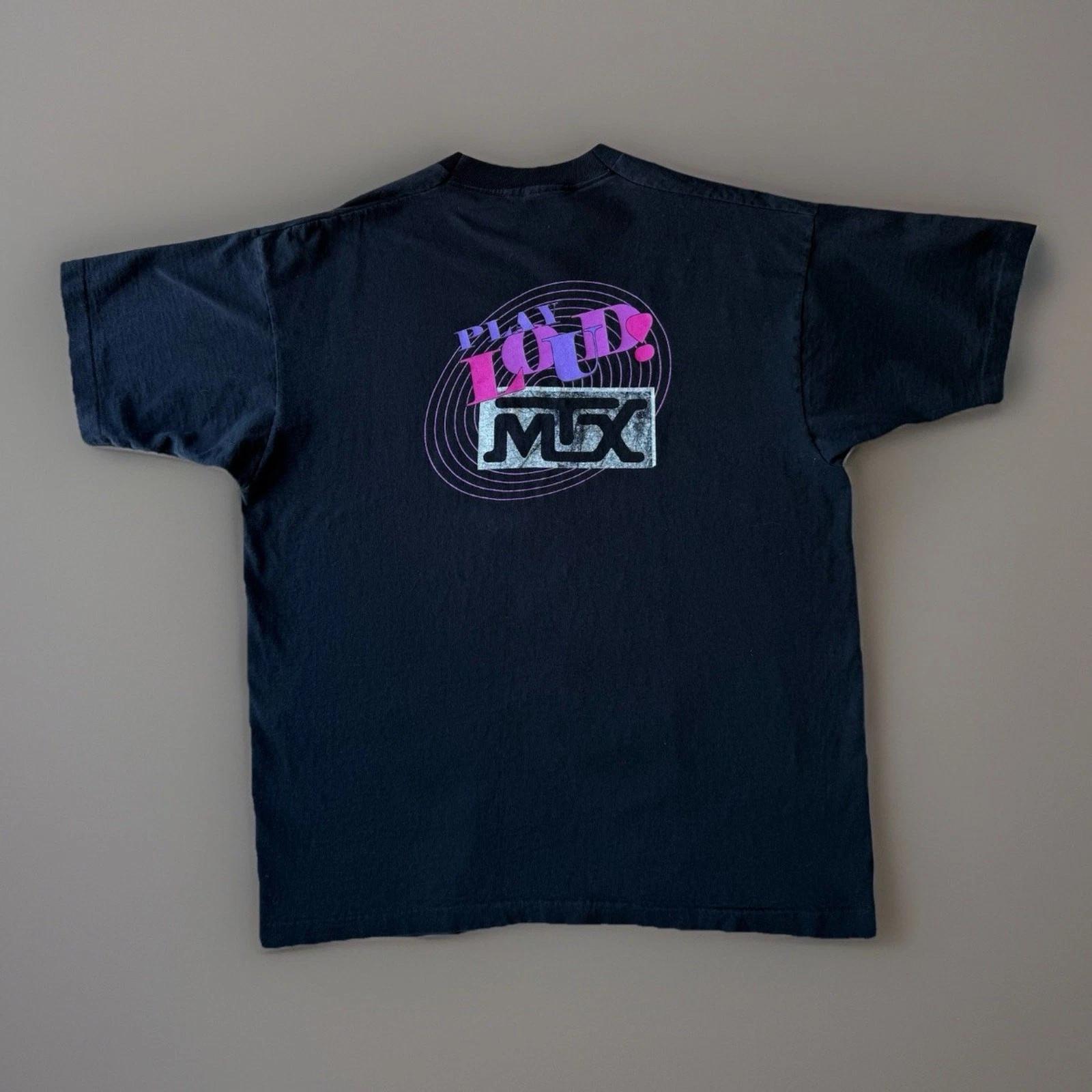 Vintage MTX Audio Shirt XL Black 90s Speakers Rock Music Made in USA RHCP XL