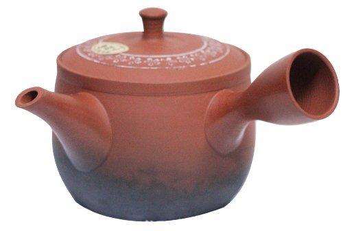 

Tokoname ware, size 15, kiln-changed, shallow pouch, cherry blossom print, flower teapot