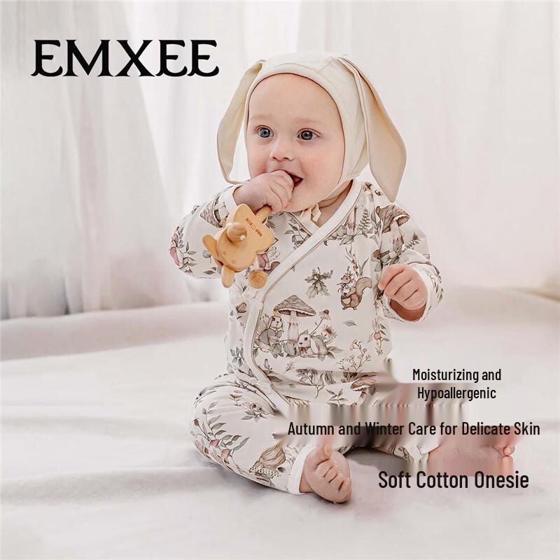 EMXEE Мягкий и шелковистый детский комбинезон из чистого хлопка 59