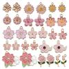Pink Flower Oil Drop Korean Keychain & Bracelet Pendants