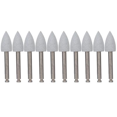 10 Stück Dental Polierbohrer Langsamlaufend Dental Schleifpolierer Bohrer Set Grau 410