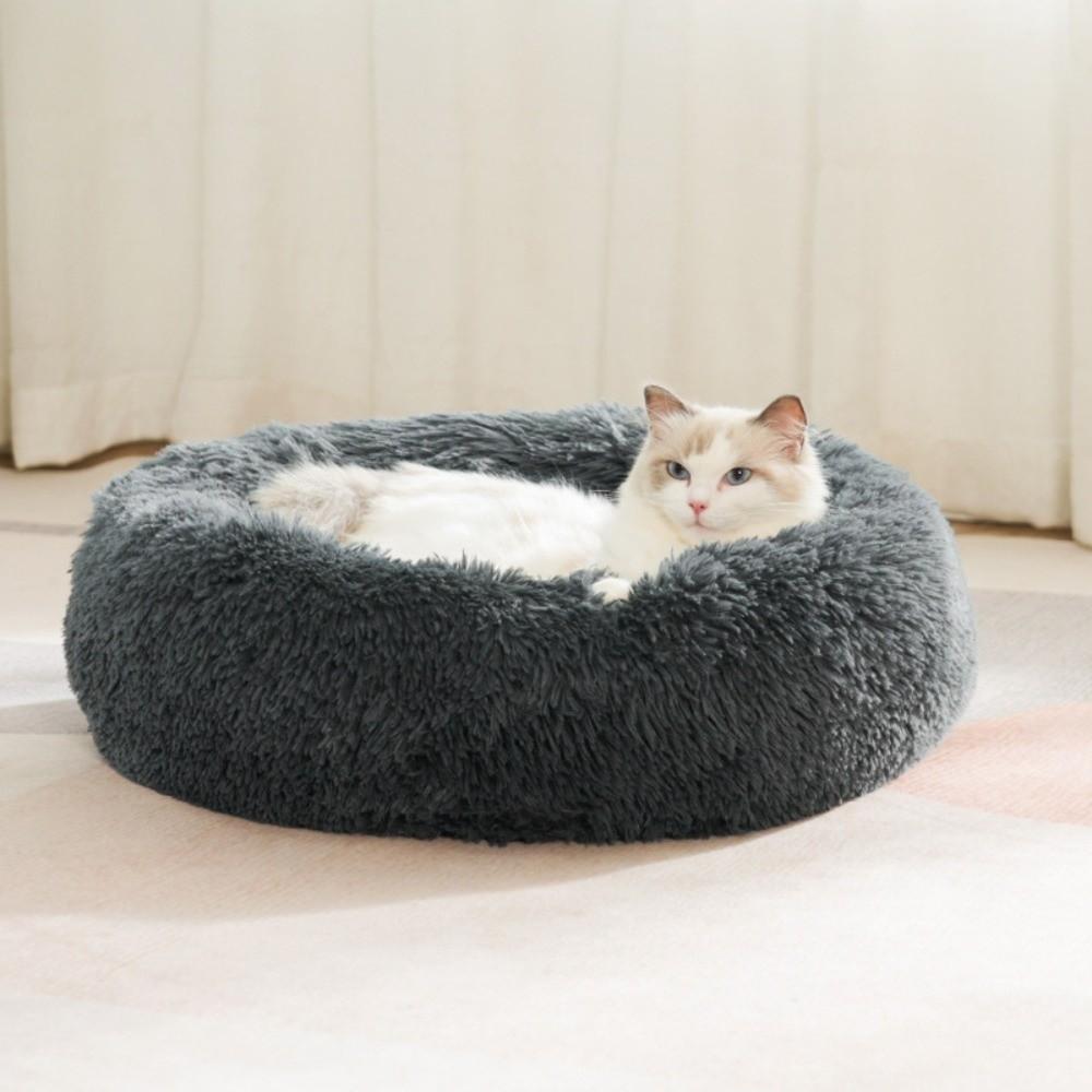 Plush Pet Cat Bed Soft Pet Sofa New Cat Donut Bed