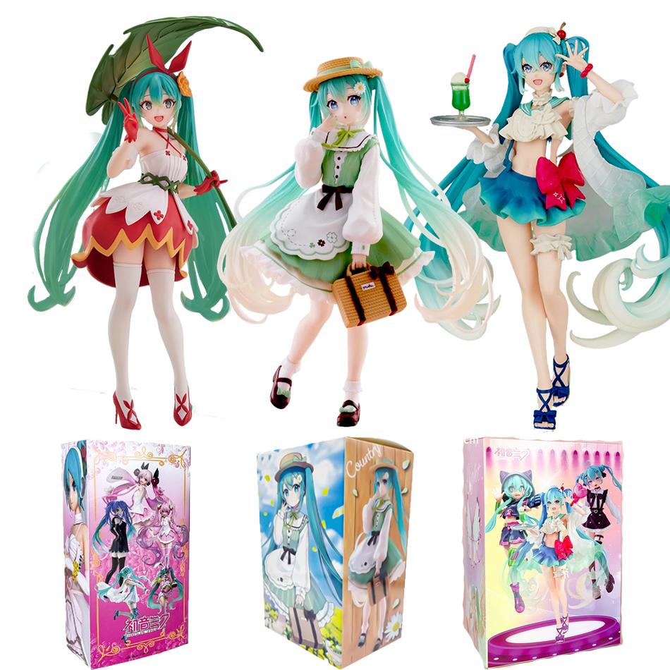 Latest 21cm Sexy Girl Hatsune Miku Anime Figure Fashion Miku Action Figure Christmas Gift PVC Collection Model Doll Toys