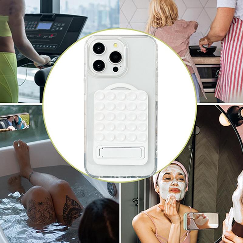 Universal Suction Cup Stand Mobile Phone Silicone Cover Anti-lost Adjustable Cell Case Desktop Table Holder Stand