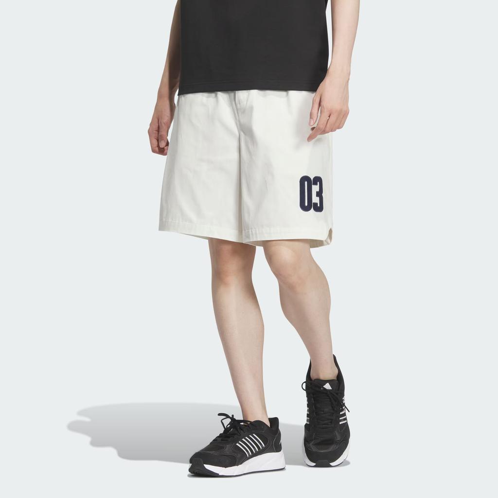 Adidas MS W Shorts Cotton Loose Sports Simple Casual Shorts Men Shorts Han-Jade-White JN9478