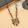 Original Design Nepalese Butterfly Necklace Vintage Clavicle Chain Exotic Style Tassel Frontier Tibetan Headdress