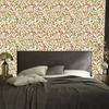 Wallpaper Small Flowers Cream, Lime and Beige for Living Room and Bedroom 50x1000