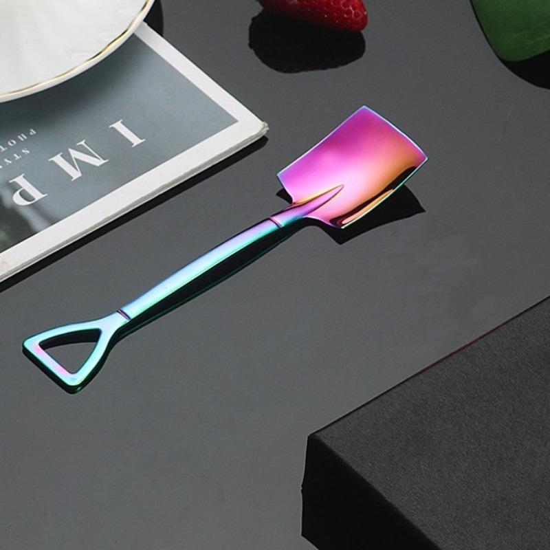 

10 шт. утолщенная ложка из нержавеющей стали креативная столовая посуда кофейная лопатка для кухни мороженого десерт чайная ложка столовая посуда