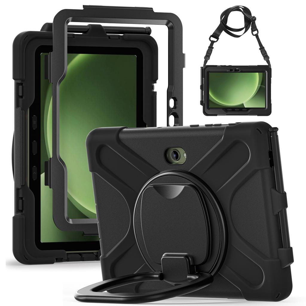 For Samsung Galaxy Tab Active5 Pro X350/X356B/Active Pro T540/T545/T547/Active4 Pro Case with Shoulder Strap TPU + PC + Silicone Kicks