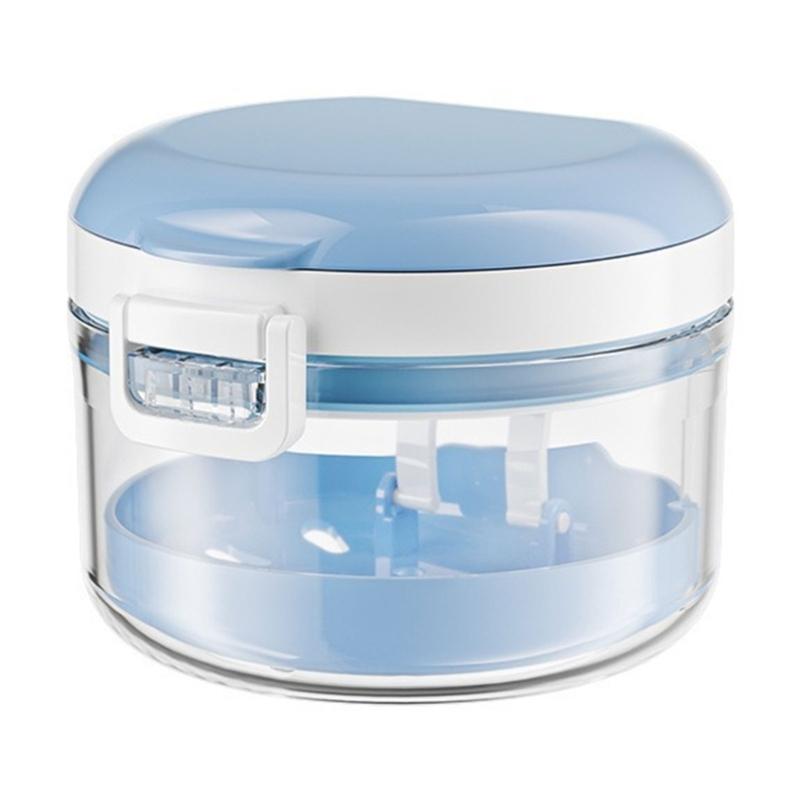 

Гигиенические органайзеры для чистки зубных протезов со штабелируемыми сушильными отделениями, портативные для ежедневного использования, для хранения в путешествиях синий