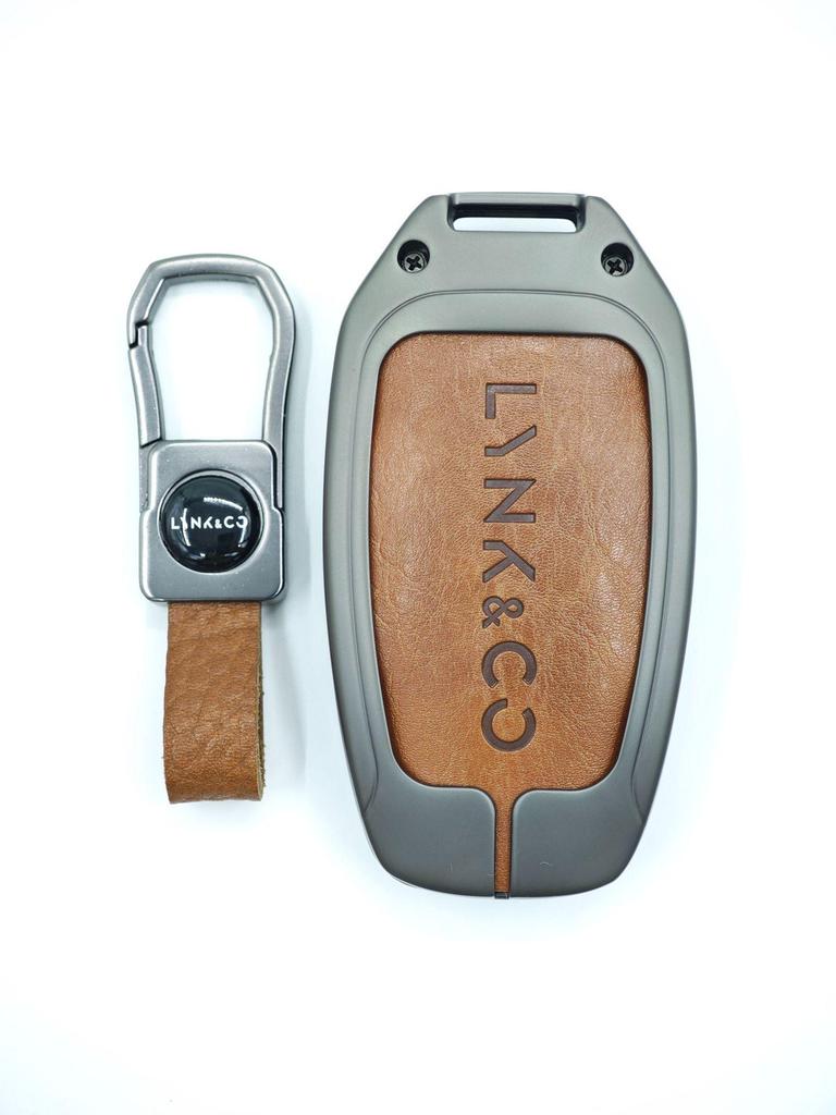 New Genuine Leather Alloy Key Case for Lynk & Co Models 01, 03, 05, 06