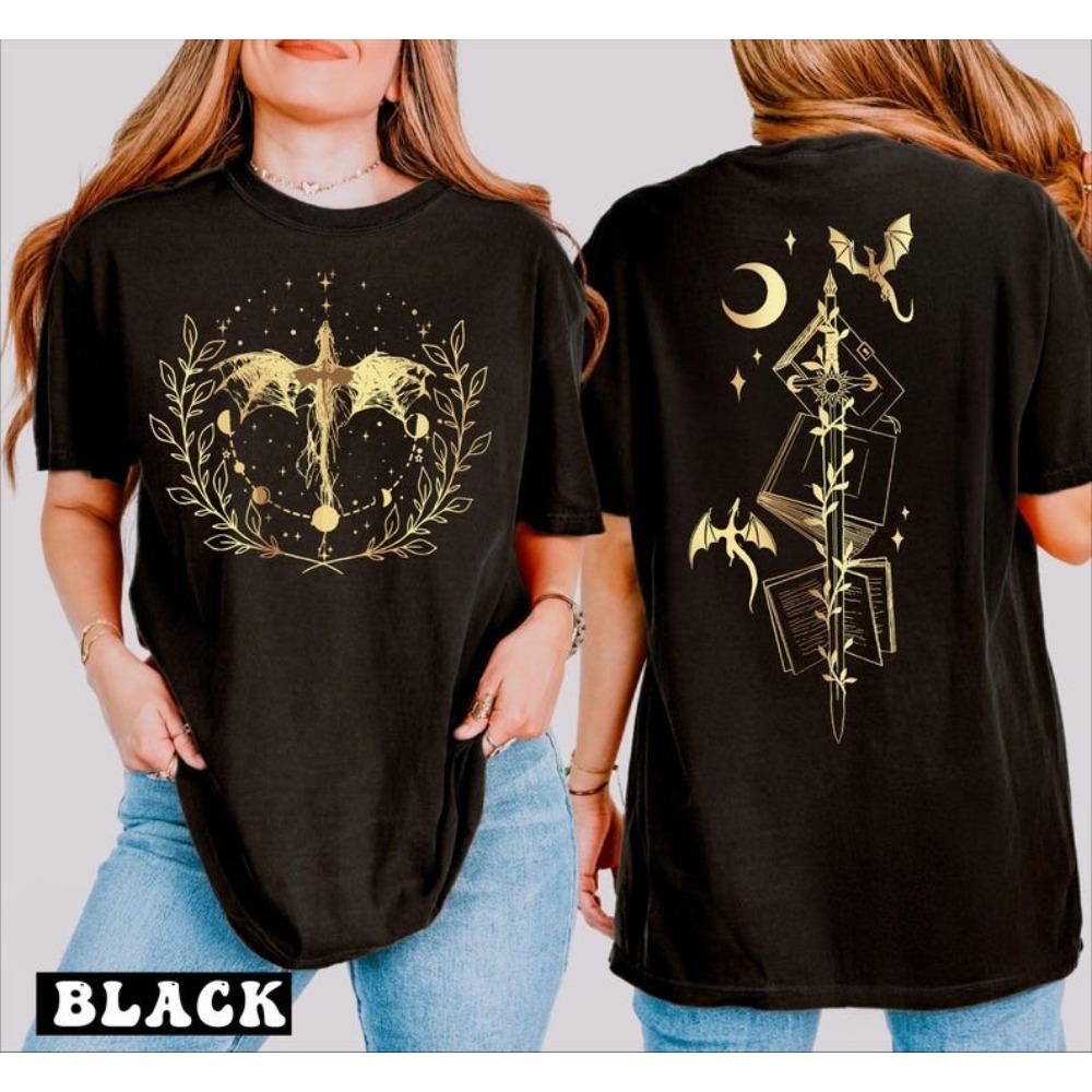 Hot Sale Dragon Graphic Print T-shirt Men Women Dark Medieval Fantasy Reader Dragon Lover Gift Loose Casual Oversized Top Streetwear Summer New  Tee