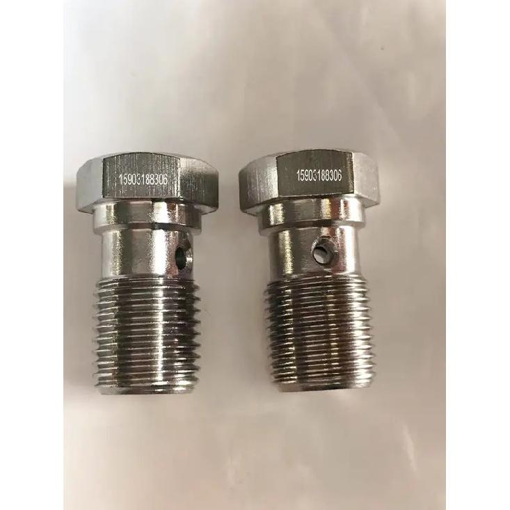 stainless steel 304 banjo single hole bolt Stainless Steel Banjo Bolt Screw