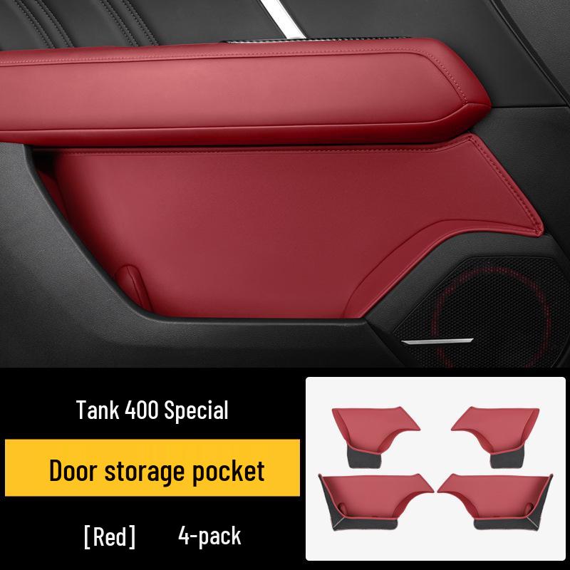 Tank 400hi4t Leather Door Storage Pockets - Thickened Nappa Leather Interior Mats