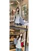 DeRong 2025 Autumn/Winter Women's Lace Trim Slim Fit Long Sleeve T-shirt
