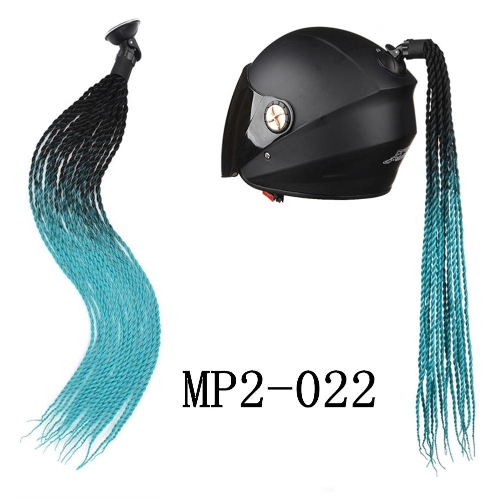 1Pc Motorcycle Helmet Braids Wig Multicolor Loose Wig Ponytail Braid Motorbike Helmet Pigtails Decoration Dual Pigtail Ponytail