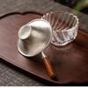 Wood Handle Tea Filter Embossed Tea Colander Teaware Tea Strainer  Bubble Tea