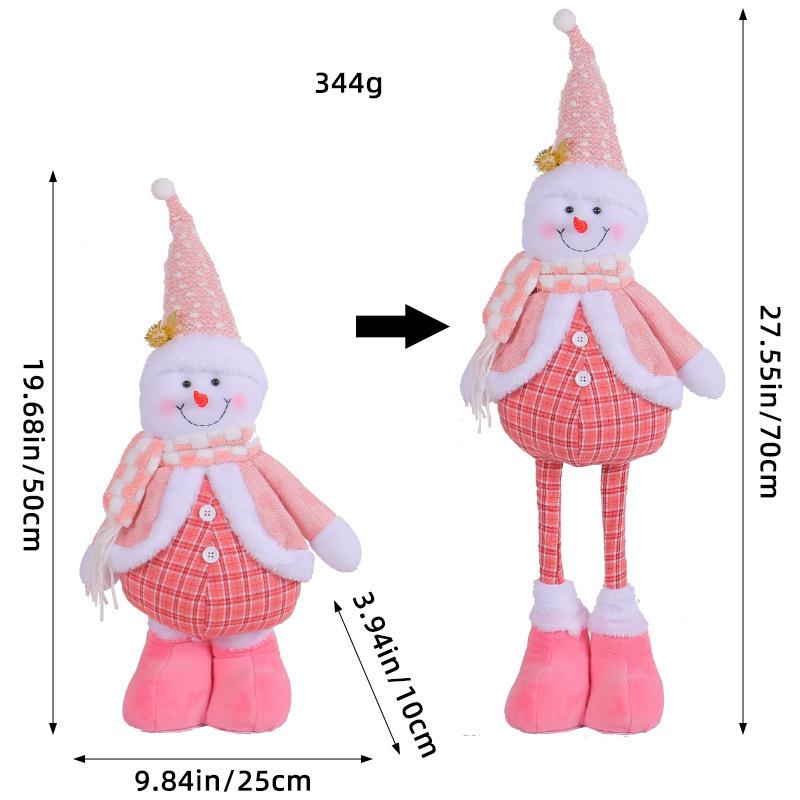 Eine Vielzahl von Weihnachts-Steh-Teleskoppuppenhotelfenster Weihnachtsschneemann-Elchpuppen-dekorative Verzierungen