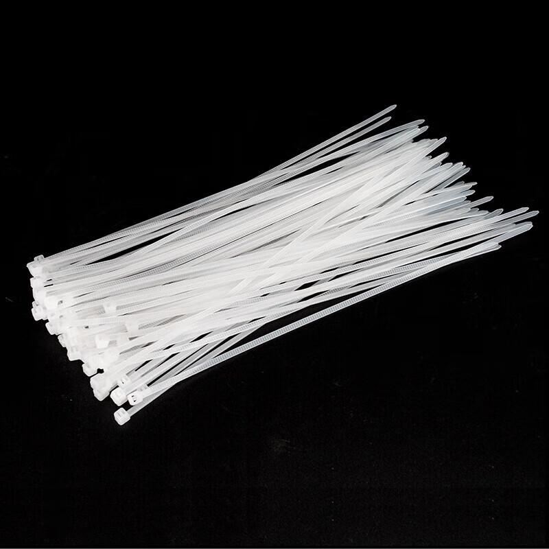 HASTYK White Nylon Self-Locking Cable Ties
