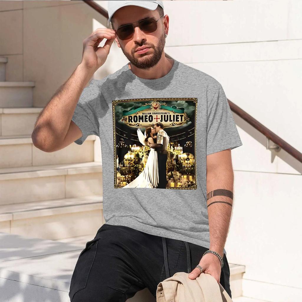William Shakespeares Romeo Juliet 2026 New Fashion Heavyweight Hot Selling Retro Printed Pattern Fun Round Neck Tshirt For Dail