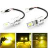 Fog Lamp Fog Light Bulb Car Lights 12V-24V DC 80W Aluminum Alloy Conversion Kit H3 LED Super Bright Yellow Light 2pcs 50000H