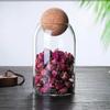 Heat-Resistant Airtight Glass Jar for Tea, Coffee Beans, and Fruits – Transparent Storage and Display Bottle