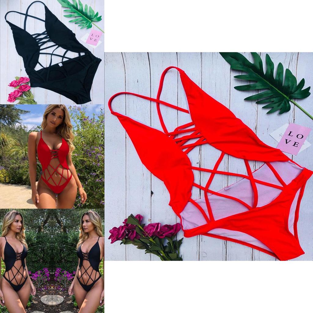 Womens One Piece Bandage Bikini Swimsuit With Push Up Design And Flattering Fit