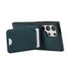 For Samsung Galaxy S24 Ultra Case Card Holder Kickstand Leather+TPU Phone Cover with Shoulder Strap