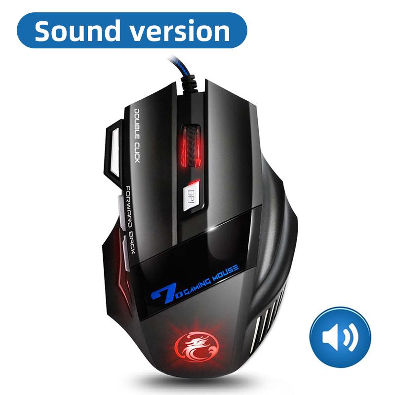 

Проводная игровая мышь Gamer Mause, компьютерная эргономичная бесшумная USB-мышь с кабелем, RGB-подсветка, светодиодная мышь 7200 точек на дюйм для ноутбука X7 Sound