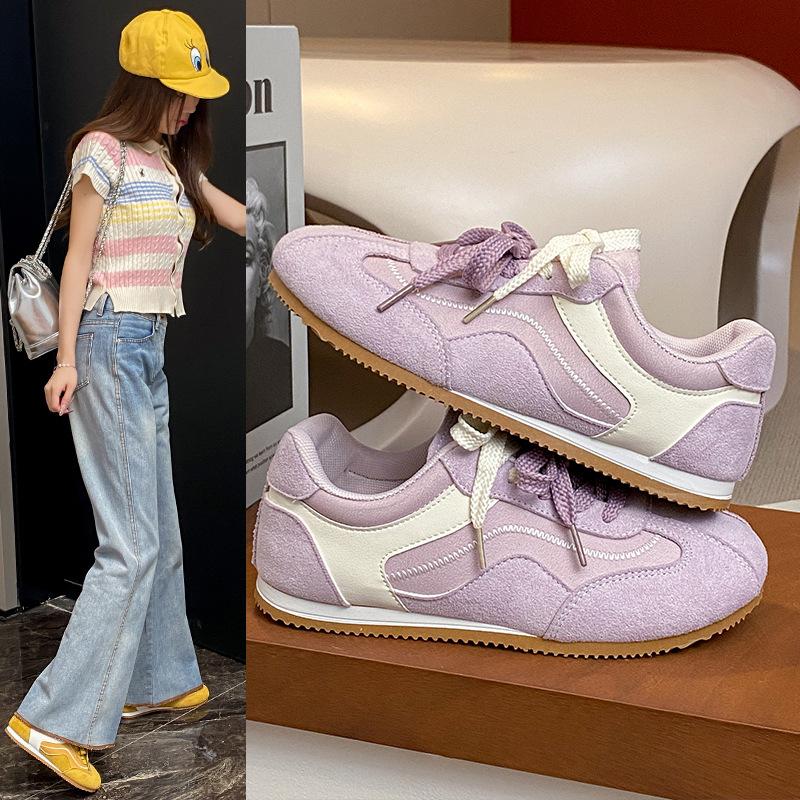 Purple Retro Flat-bottomed Dexun Shoes Women's 2025 New Fashion Versatile, Comfortable and Lightweight Outdoor Casual Forrest Gump Shoes