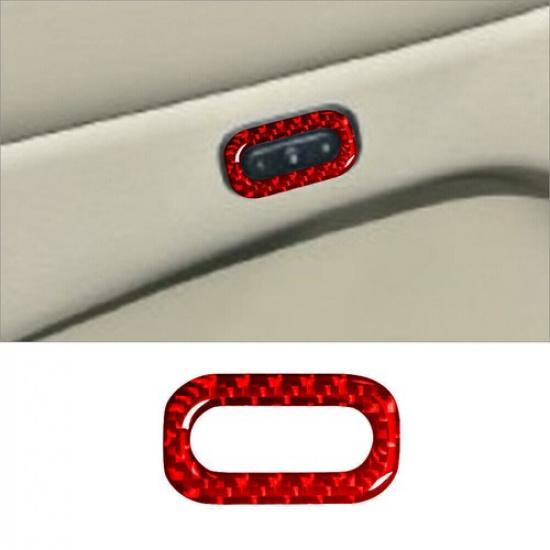 Red Carbon Fiber Interior Memory Seat Control Cover Trim For Dodge Durango