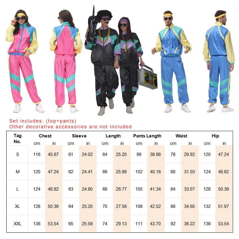 Mens 80s 90s Shell Suit Costume Adult Sports Men Sports 80s 90s Adult Fancy Dress Outfit Shell Suit Costume cosplay costumes