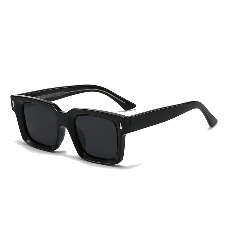 Retro Square Sunglasses Women Men Polarized Uv400 Fashion Trendy For Outdoor Activities BlackFrameGray