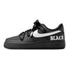 Nike Air Force 1 07 Coverage Slip Resistant Low top Skateboard Shoes Women's Black Silver DD8959-001(Team55-)