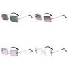 Elegant 2022 Gradient Sunglasses With Diamond Inlaid Gold Frame For Women