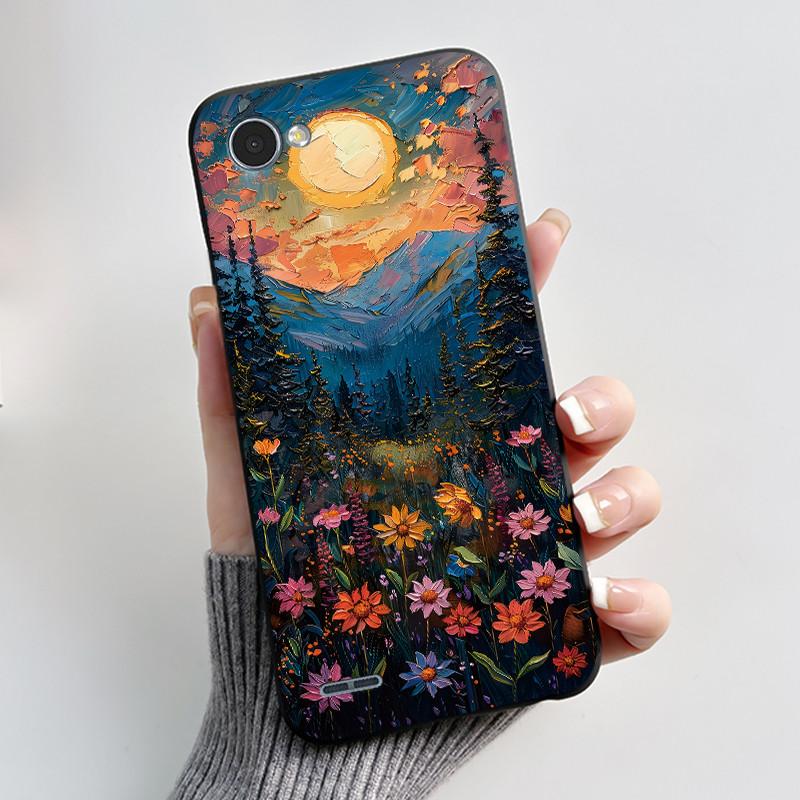 For LG Q6 Q6 Plus Q6a Case Luxury Cute Love Rabbit Funny Soft Silicone Black TPU Protective Cover LG q6 X600L X600K Phone Casing
