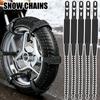 1/4/8Pcs Wear-Resistant Motorcycle Snow Chains Tire Chains  for Wheel Electric Scooter Moped