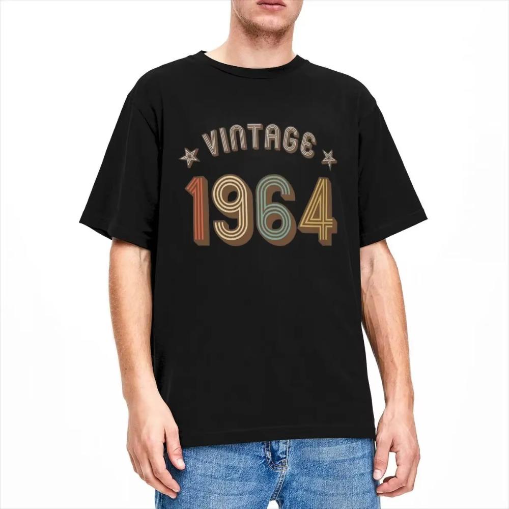 Vintage 1964 60th Birthday T Shirts Men Women Cotton Amazing People 60 Year Old Gifts Tee Shirt Short Sleeve Gift Idea