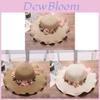 Korean Style Large Brim Sun Hat With Handwoven Design For Beach Outdoor Use
