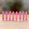 2 Pcs Mini Wood Fence Micro Landscape Ornaments 4x1.2 Inch Miniature Fairy Garden Picket Fence Figurine for Dollhouse Home Garden Plant Pot DIY Crafts