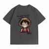 Unisexs Clothing New 100 Cotton Breathable Summer TShirt One Piece Luffy Print Casual Streetwear Unisexs TShirt