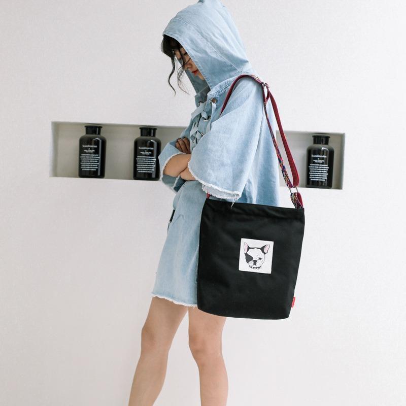 New canvas bag bag female art student tutoring simple small fresh canvas bag shoulder messenger bag
