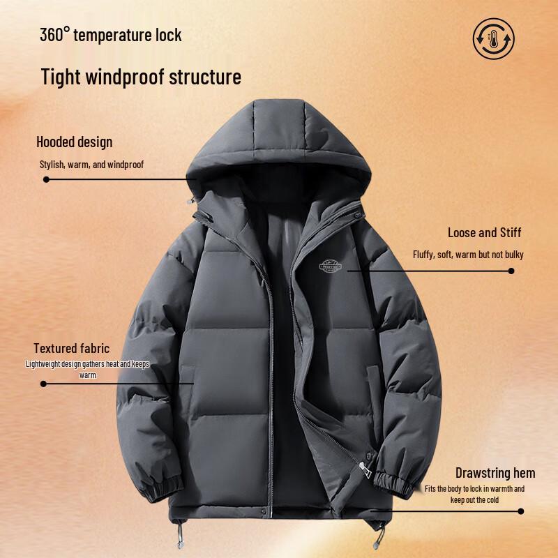 Warrior Men's Winter Hooded Padded Jacket 6188