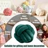 Dark Green 8.6 Inches Knot Pillow Ball, Round Soft Handmade Knotted Ball Pillow Plush Cushion Home Decor, Knotted Plush Pillow Cushion, for Bedroom,
