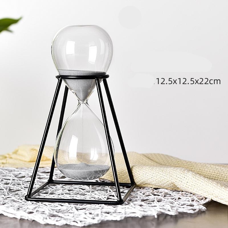 Large Metal Hourglass Timer 30 Minutes Nordic Style Light Luxury Timer Hourglass Creative Office Living Room Decoration LD425