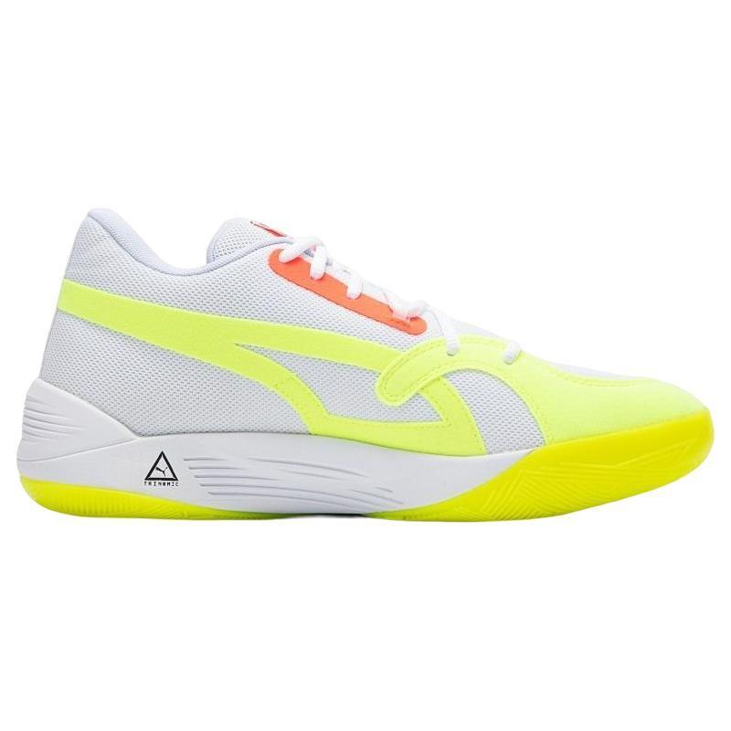 Puma Trc Blaze Court Glow Stick Low Top Basketball Shoes Men Sneakers White Yellow 377400-01